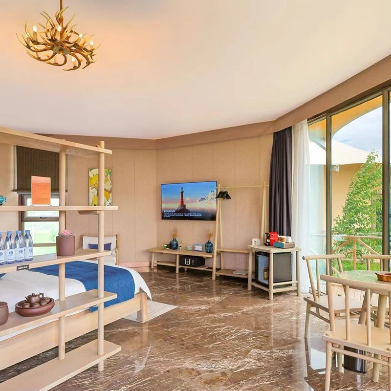 Proyecto de turismo cultural de tiendas de hotel diseño semipermanente gran área escénica turística de vacaciones ciudad de alojamiento residencial de tiendas de campaña paquete general