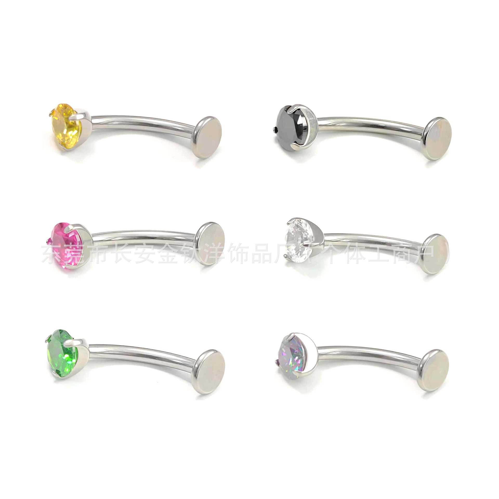 Pointed titanium steel lip stud product view