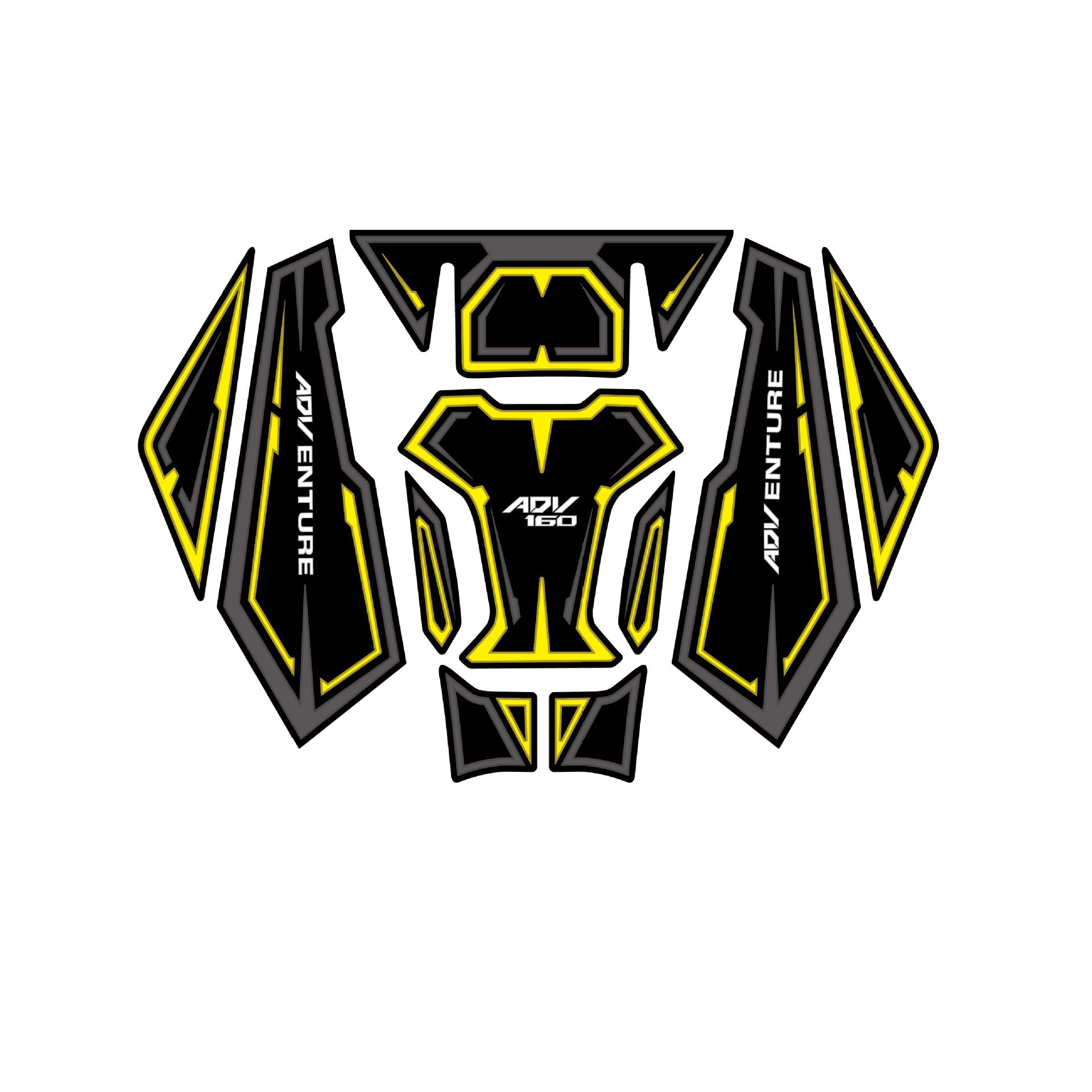 Suitable for Honda 22-24 Years Adv160 Motorcycle Modified Rubber Decorative Stickers Fuel Tank Stickers Cross-Border Factory Wholesale
