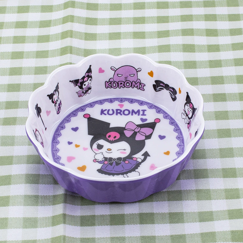 Посуда из искусственного фарфора Bantamine, детская миска с рисунком в виде головы кота, креативная кружевная миска, устойчивая к падениям и перегреванию, в форме младенца