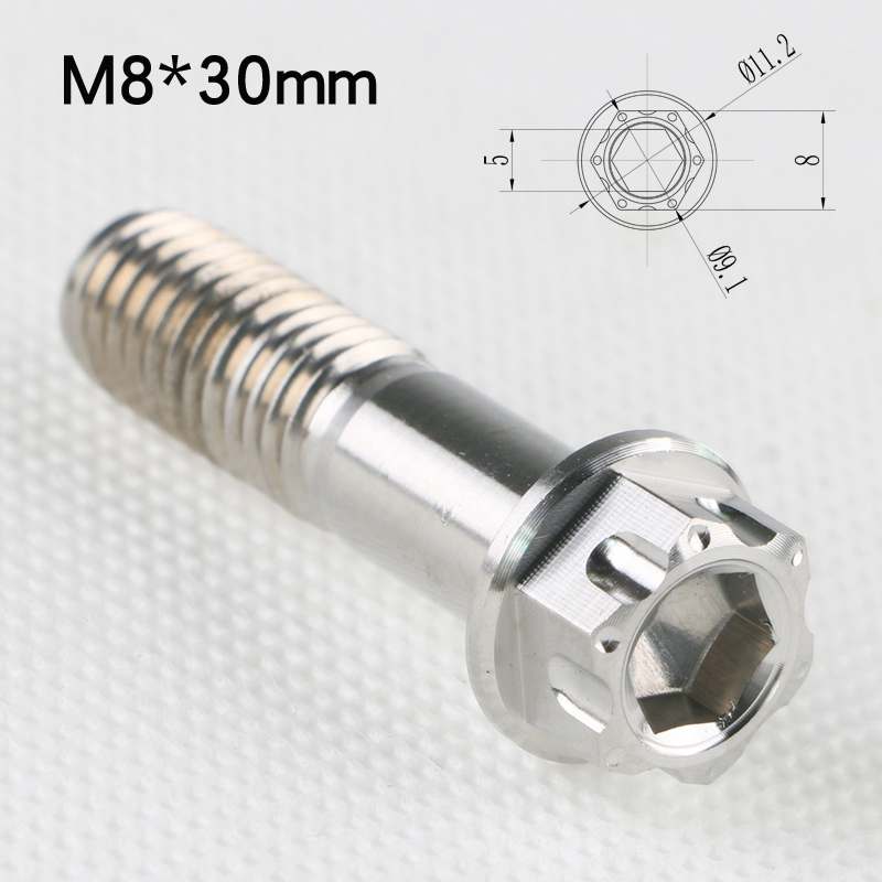 M8 tornillo hexagonal interno y externo 304 acero inoxidable quemado tapa de brida azul tornillo de oro fijación modificado motor eléctrico CNC Seiko