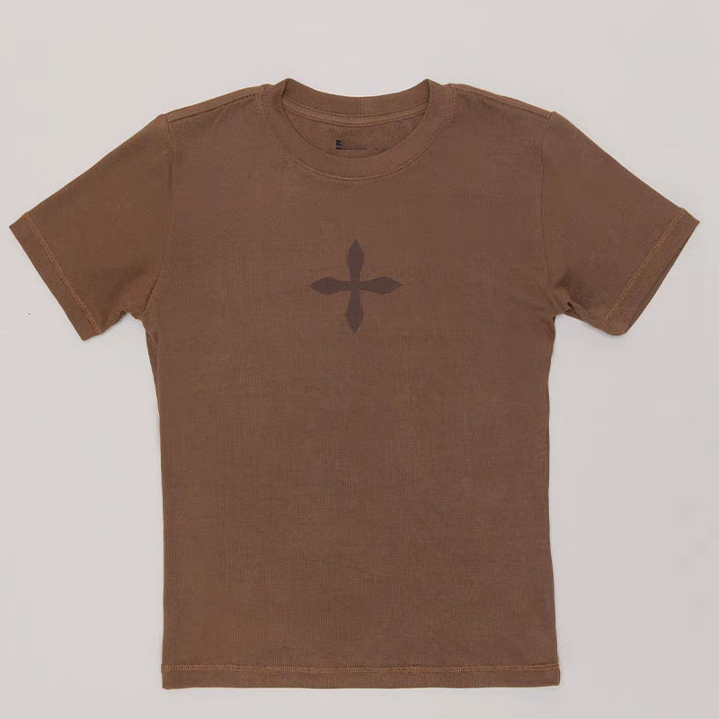 SMFK オリジナルクロスバッジスリムスポーツTシャツベーシックストレッチスリムTシャツ半袖夏カジュアルスリムトップ|undefined