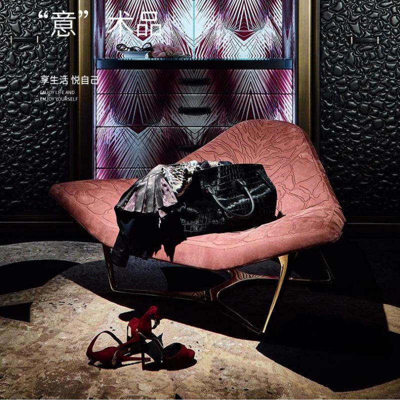 意大利輕奢現代簡約單人休閒躺椅別墅客廳家用陽台沙發椅懶人椅