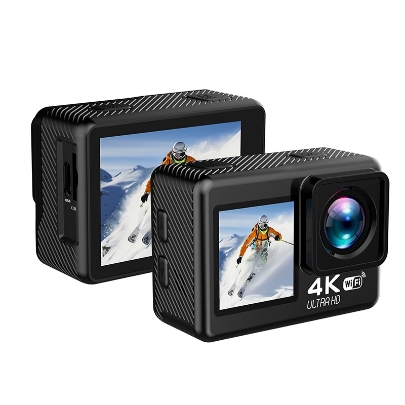 Новая кросс-бордер 4K высокое разрешение двойной экран спортивная камера для наружного использования езда альпинизм серфинг WiFi спорт камера