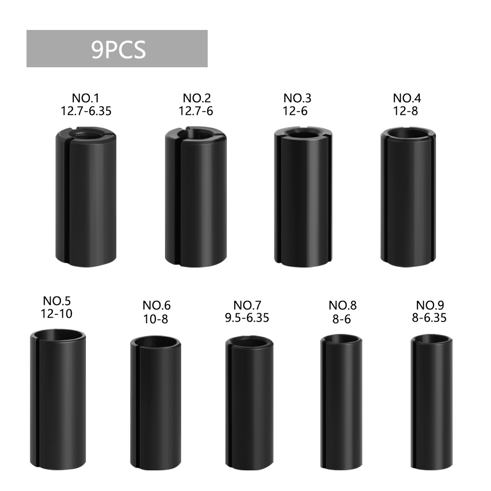 Cortador de fresado clip de conversión máquina de grabado adaptador de máquina de recorte de conversión multi-especificación Chuck carpintería fresado cortador mango de conversión