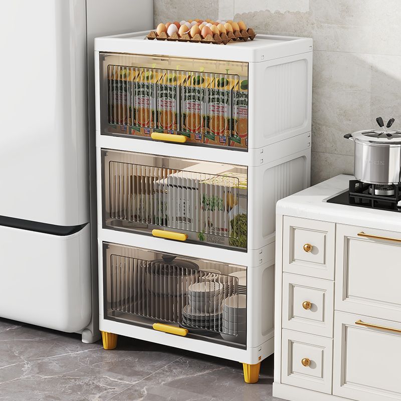 Gabinete de almacenamiento tipo tapa plegable sala de estar snack almacenamiento estante de almacenamiento cocina estante de acabado multicapa gabinete de almacenamiento baño