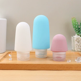 Silicone bottle for traveling, handheld lotion, storage system, hermetic container, fall protection