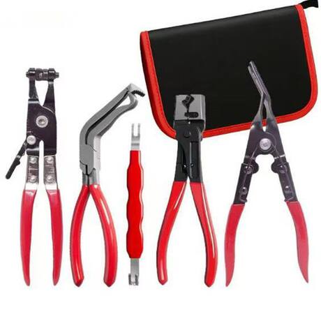 Auto Repair Pliers Car Maintenance Tool Set Cross-Border Hot-Selling 5-Piece Set of Pipe Clamps, Pipe Wrenches, Pry Bars, and Round Nail Extractors
