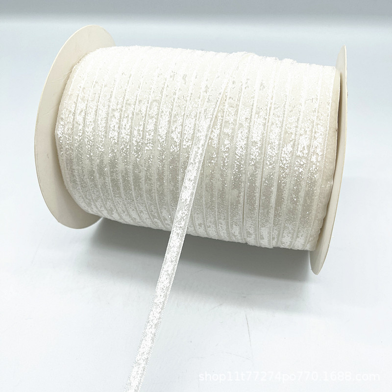 Fabricantes al por mayor 1CM hechos a mano embalaje de regalos de cinta de lana unilateral cinta de cebolla cinta de terciopelo decoración DIY