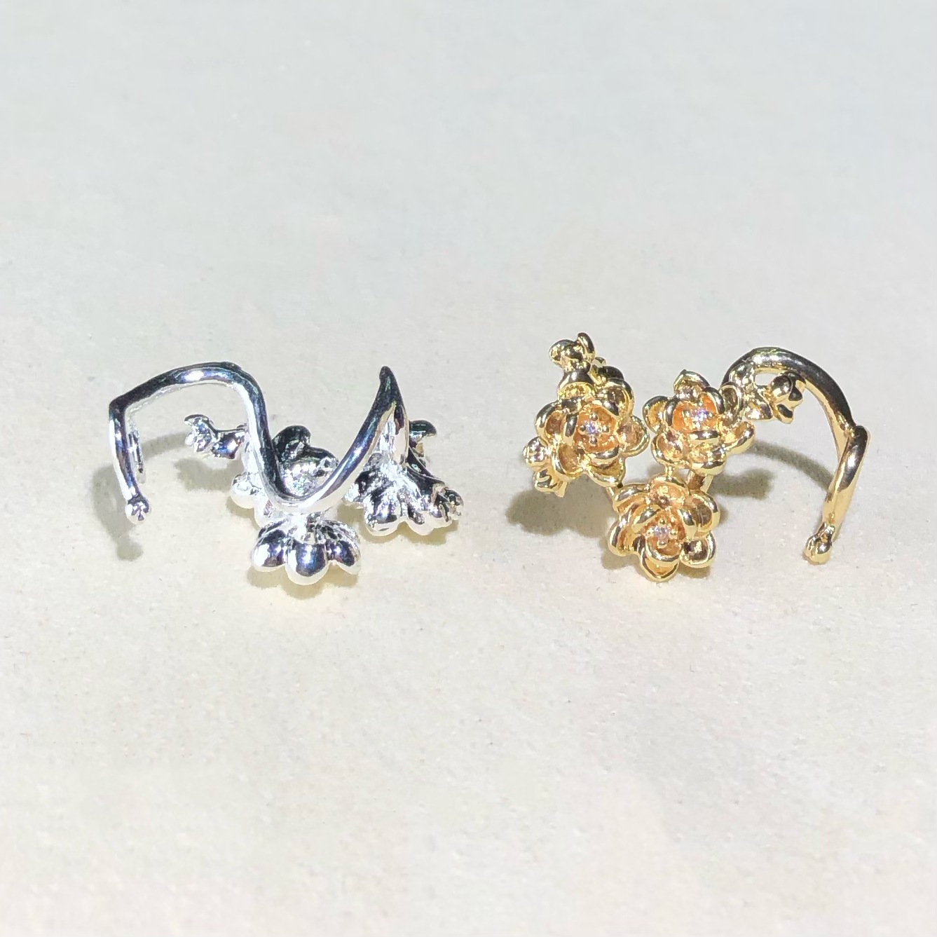 14K Gold-Filled Color-Preserving Crystal DIY Accessories Flower-Shaped Running Ring Spacer Bead Ring Bracelet Necklace Handmade Material Accessories
