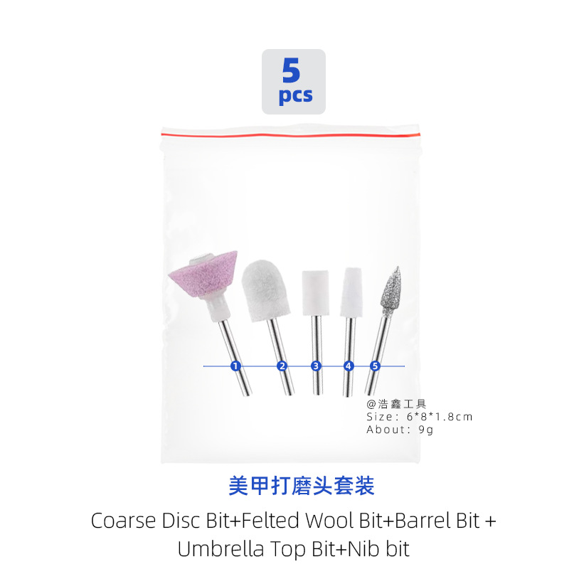 acero tungsteno uñas pulizando cabeza caja cerámica pulizante de piel muerta pretratamiento de eliminación de uñas pulizante herramienta de uñas