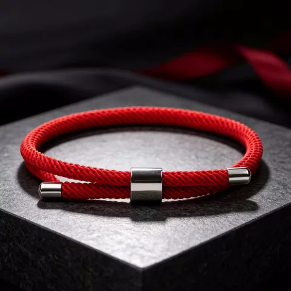 Cross-border exclusive for couples wrist strap stainless steel adjustable Milan red rope bracelet Benmingnian handmade jewelry wholesale