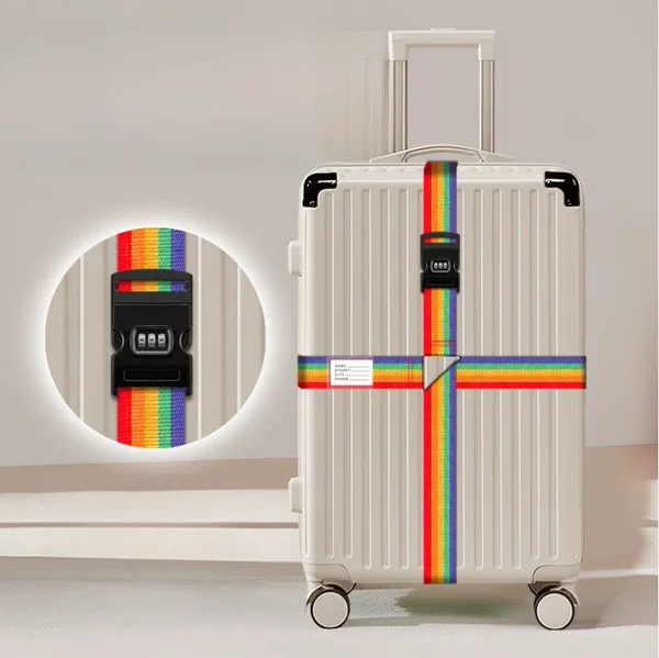 Cross-Border Cross Password Straps, Thickened Wear-Resistant and Explosion-Proof Suitcase Straps, Trolley Case Overseas Password Lock Straps