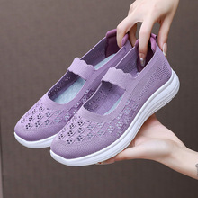 夏季新款老北京布鞋女镂空透气中老年休闲妈妈防滑软底舒适奶奶鞋