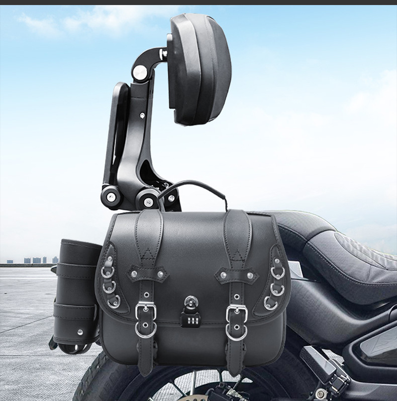 Suitable for Cfmoto 550Clc Bumper Folding Backrest Quick-Release Side Bag Rear Backrest Passenger Backrest Rear Rack Modification