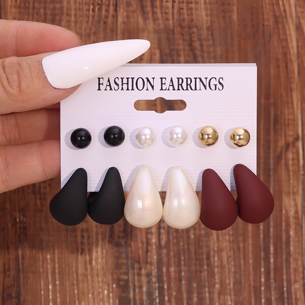 Round beads drop-shaped
