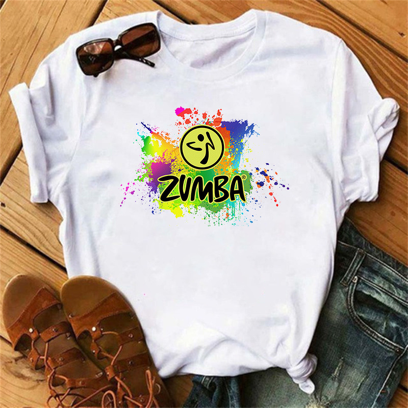 クロスボーダー熱売zumba尊巴ダンサープリント半袖tシャツ女装上着ebayアマゾン速売通wish