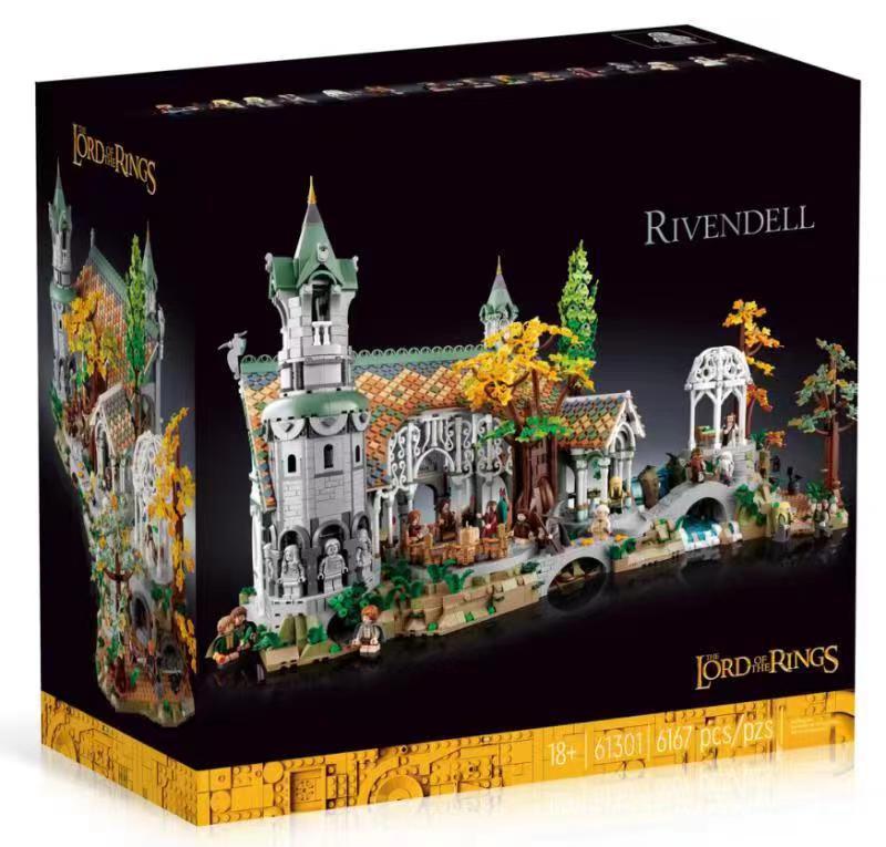 thumbnail for Compatible with Lego 10316 finger King Hobbit magic world Valley Rivendell Castle assembled building blocks wholesale