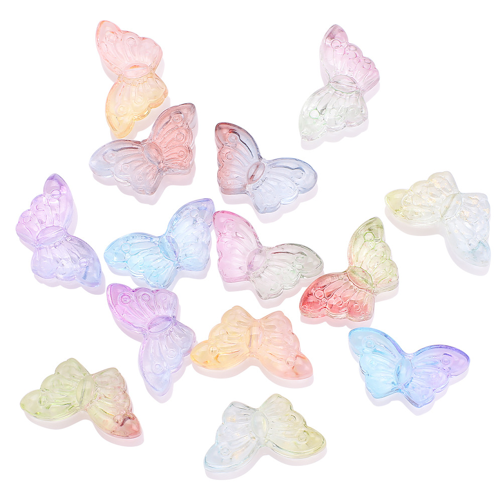 50 PCS/Package 8 * 15mm Hole 1~1.9mm Glass Butterfly Beads display picture 13