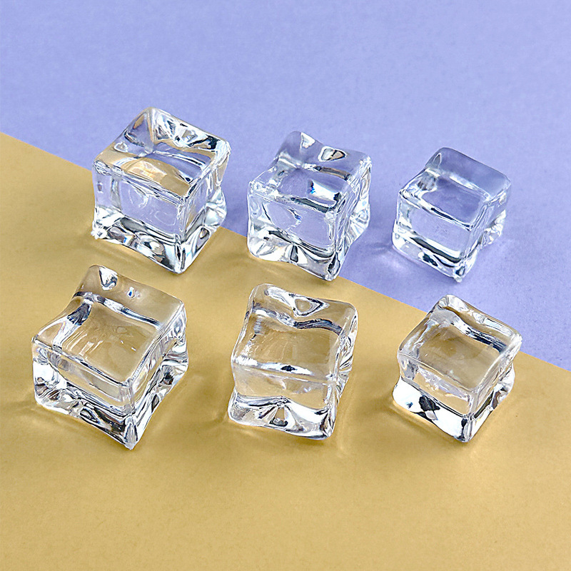 151820mm Simulated Fake Ice Cubes Acrylic DIY Accessories Mini Night Light Small Base Transparent Material