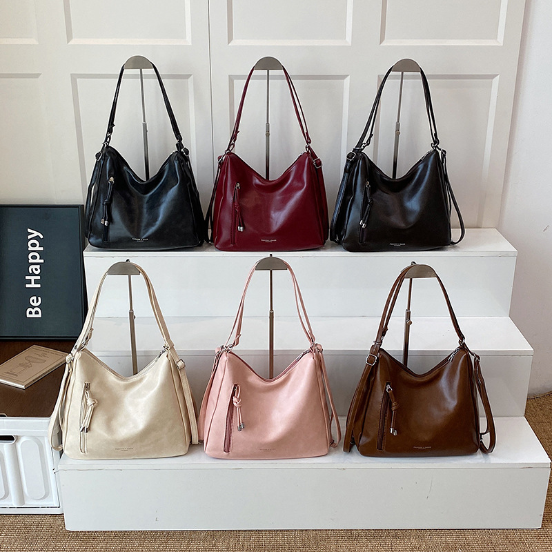 Fashion Trendy Large-Capacity Bag Casual 2025 Spring Style New Casual Texture Single Shoulder Double Shoulder Tote Bag