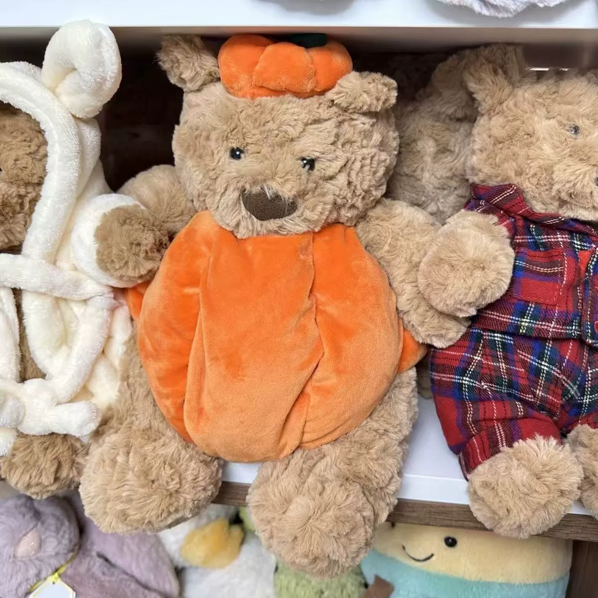 Британский плюшевый медведь Jellycat Nip's Jelly Halloween Barcelona Bear Pumpkin Bear — милый подарок