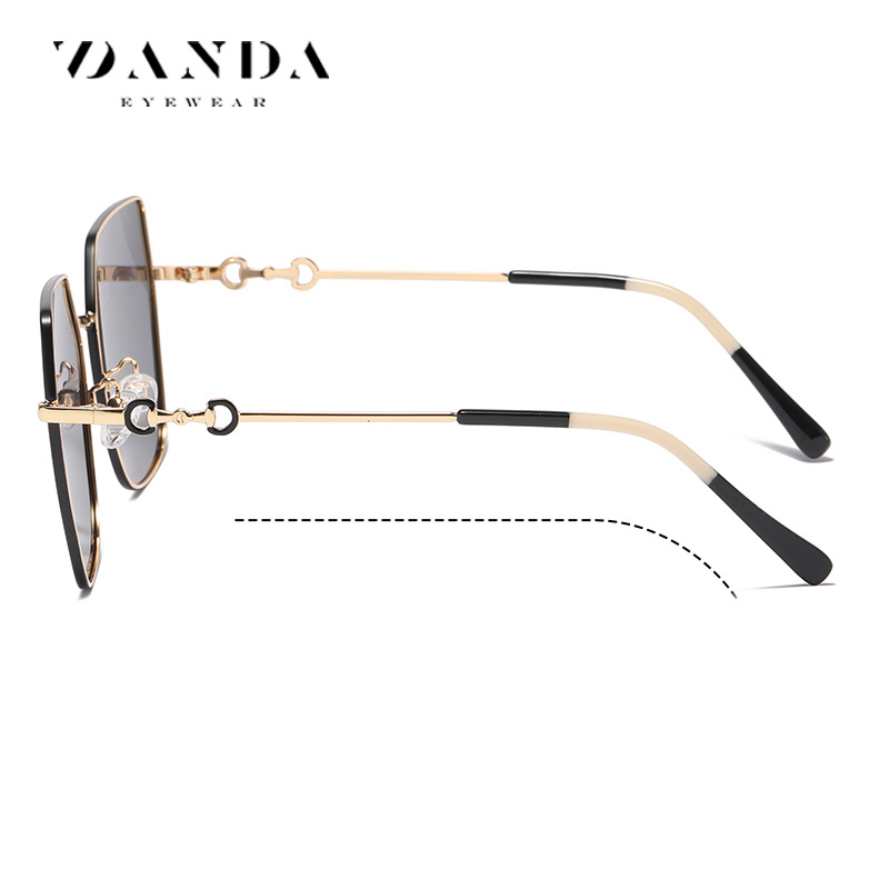 2022 nuevas gafas de sol de las mujeres de metal marco grande gafas de sol lisas Daren Live Venta caliente moda gafas de sol polarizadas