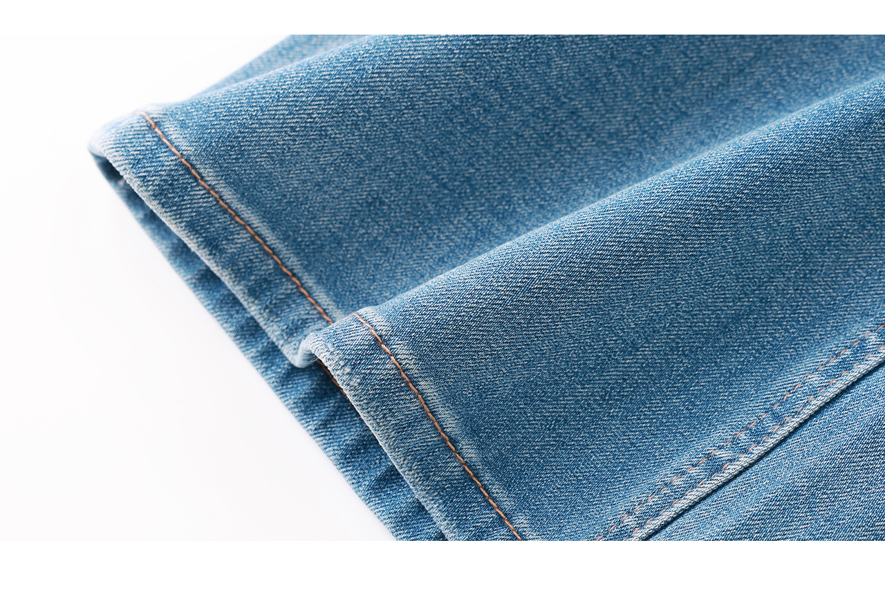 Quần jean nữ ống loe 9 phân, chất vải thun tứ chiều co giãn, nâng mông, phong cách retro — xanh lam chi tiết 31