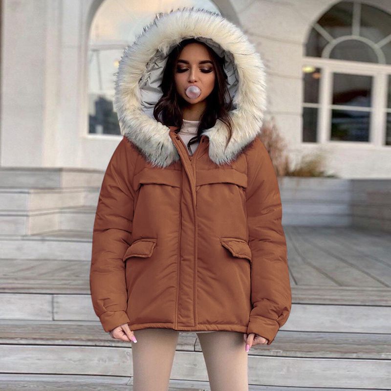 winter furry hooded cotton jacket nihaostyles wholesale clothing NSXE83286