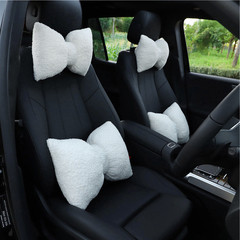 Car Headrest Pillow, Lamb Fleece Warm Car Headrest Neck Support, Winter Car Use Simple Automotive Interior Accessory
