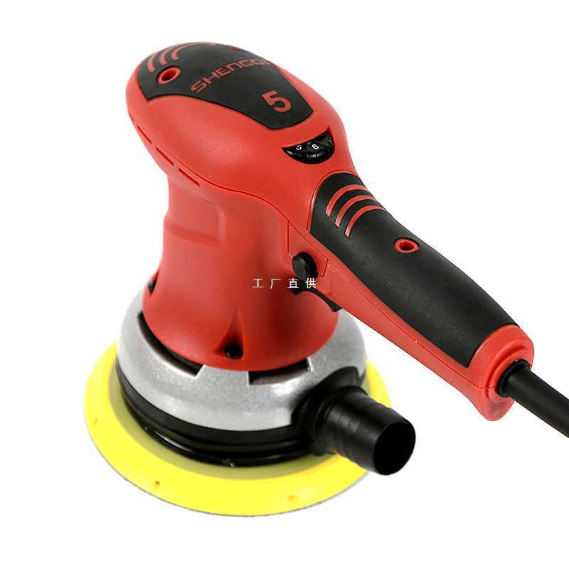 气动干磨机5寸6寸汽车腻子喷漆无尘打磨机原子灰研磨机吸尘干磨头