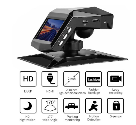 2026 Cross-Border Dashboard-Mounted Dash Cam with No Installation Required, Ultra-High-Definition Infrared Night Vision