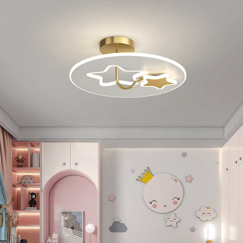 Modern and minimalistic cartoon LED ceiling light for bedroom