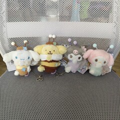 花畑のハニーエンジェルキティ子羊バッグペンダントメロディーキーホルダーキュロミぬいぐるみ