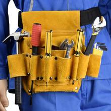 便攜工具耐磨挎包電工胯工具男士多層小號腰包工具包牛皮工具包腰