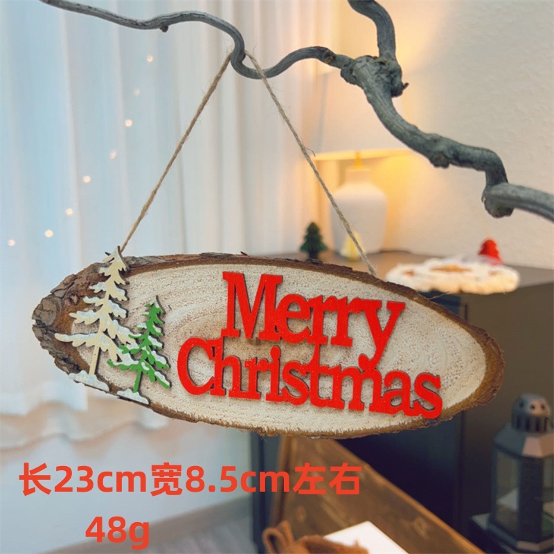 Un 48g cuelga de la puerta de madera original en inglés (árbol)