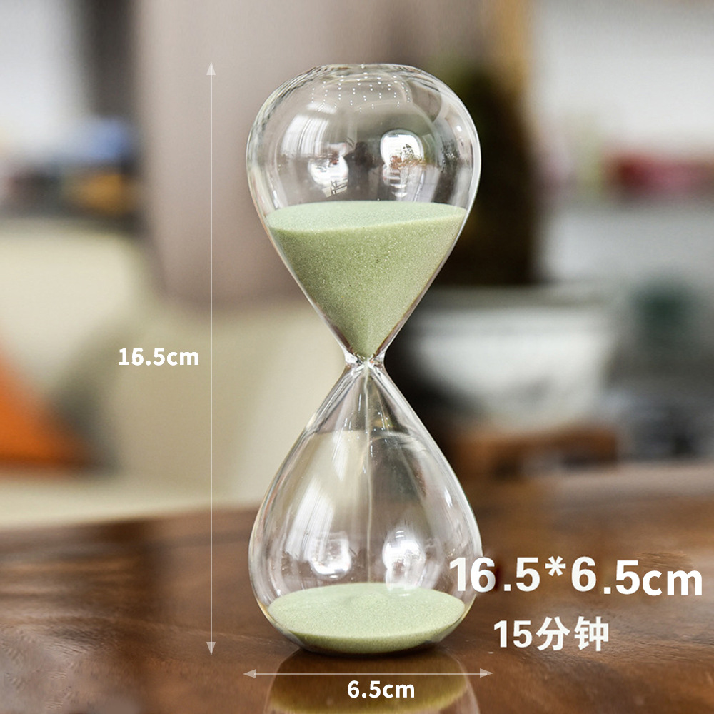 Nordic hogar vidrieras reloj de arena temporizador 15 30 minutos decoración creativa flor seca Fábrica al por mayor image 7