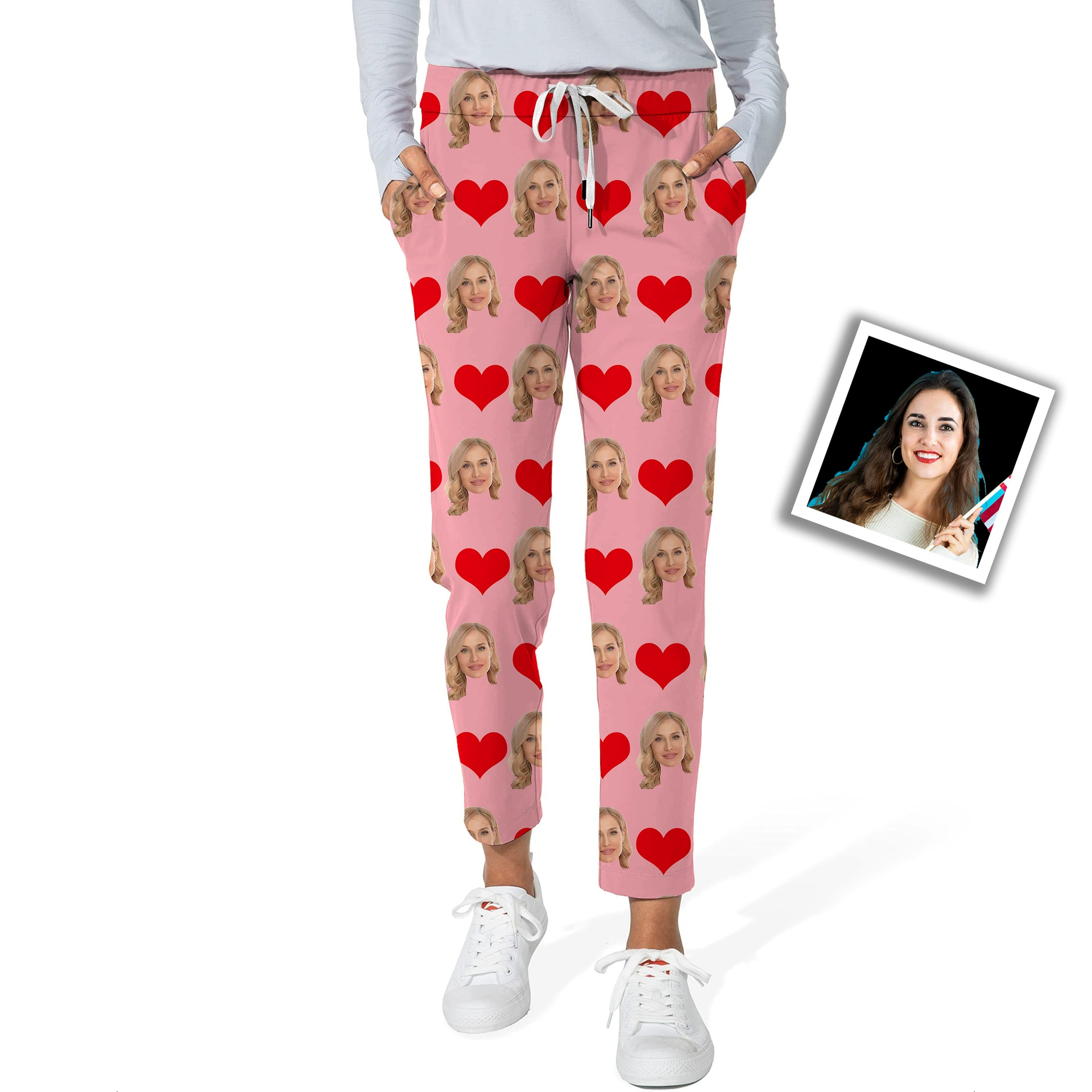 Женские 7/8 укороченные брюки эластичный ремень повседневные брюки лицо заменить custom