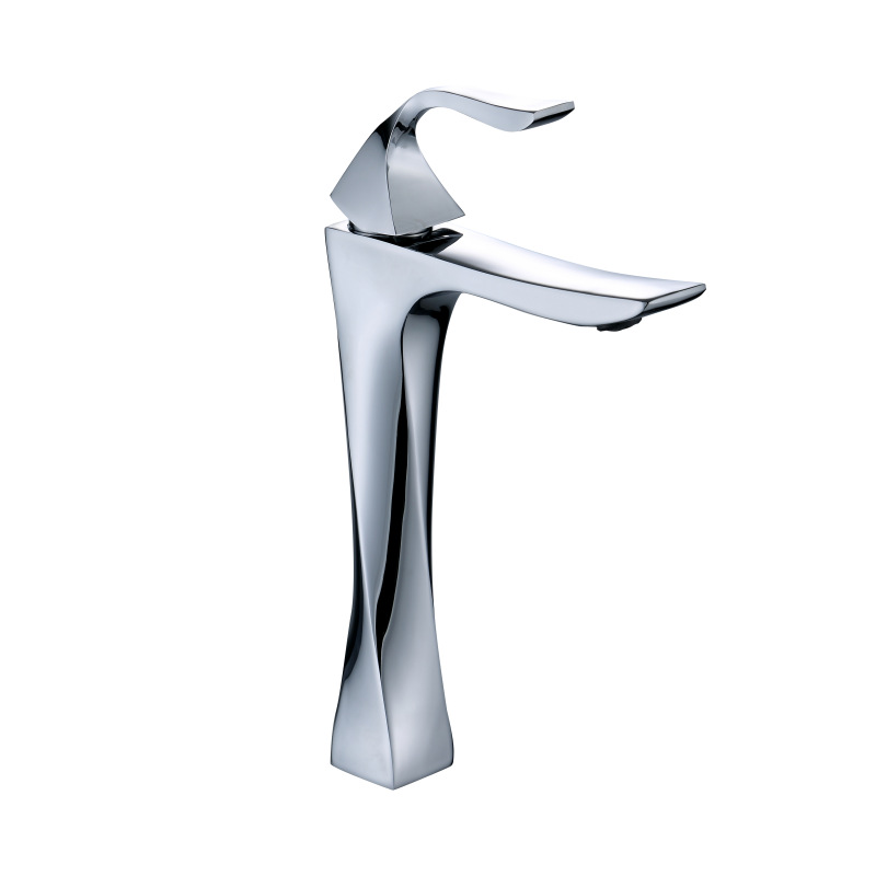 Foreign trade high-end twisted dough mixed water basin faucet with high zinc alloy cold and hot bathroom under-counter washbasin faucet Item Picture