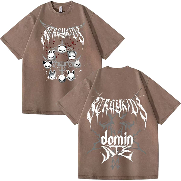 Dark coffee color 1 washed style