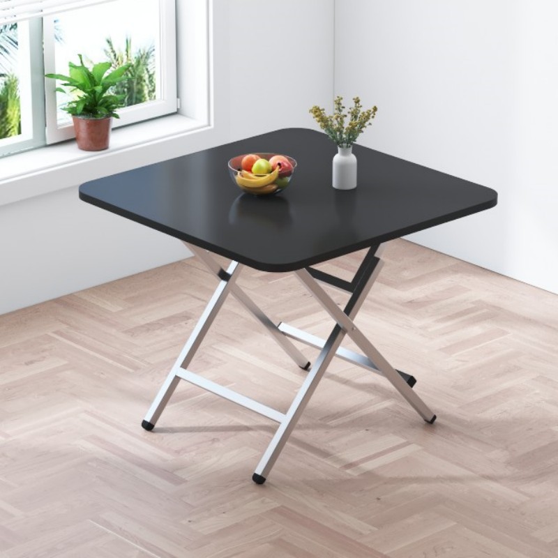 Mesa plegable, mesa de comedor casera, mesa de comedor portátil simple, mesa cuadrada de alquiler, mesa cuadrada simple de comedor
