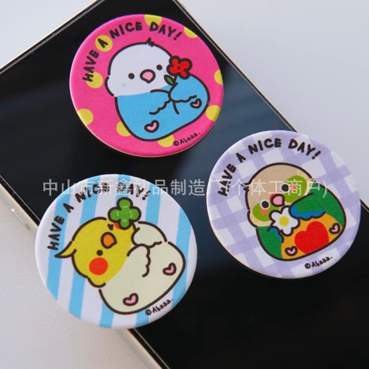 Factory-customized round digital cleaning stickers, popular on Xiaohongshu, screen cleaning stickers with original illustrations, reusable screen stickers