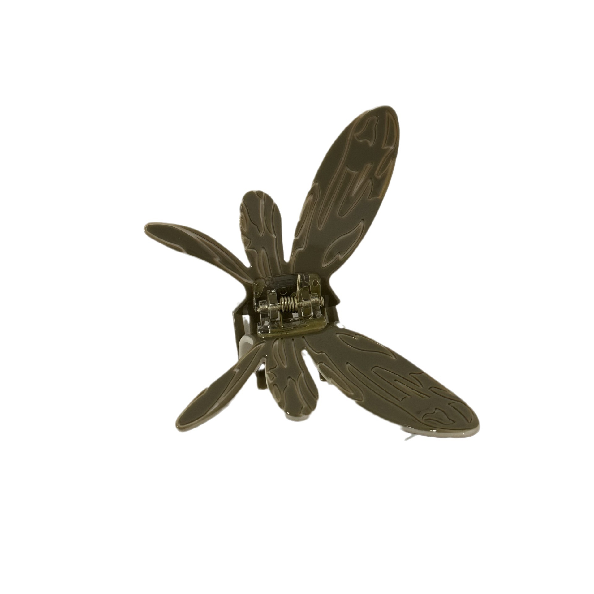 Korean style textured printed texture acetate butterfly gripper niche design sense half tied back head hair gripper shark clip_voghion.com
