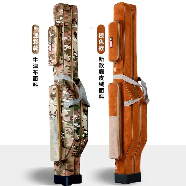 Shengxingda Fishing Bag Large Capacity Fishing Gear Bag Oxford Cloth Thickened Camouflage Fishing Bag Multi-purpose Fish Rod Bag Anchor Rod Bag