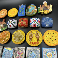 新疆冰箱贴吐鲁番喀纳斯大巴扎旅游纪念品文创旅游纪念品树脂磁性