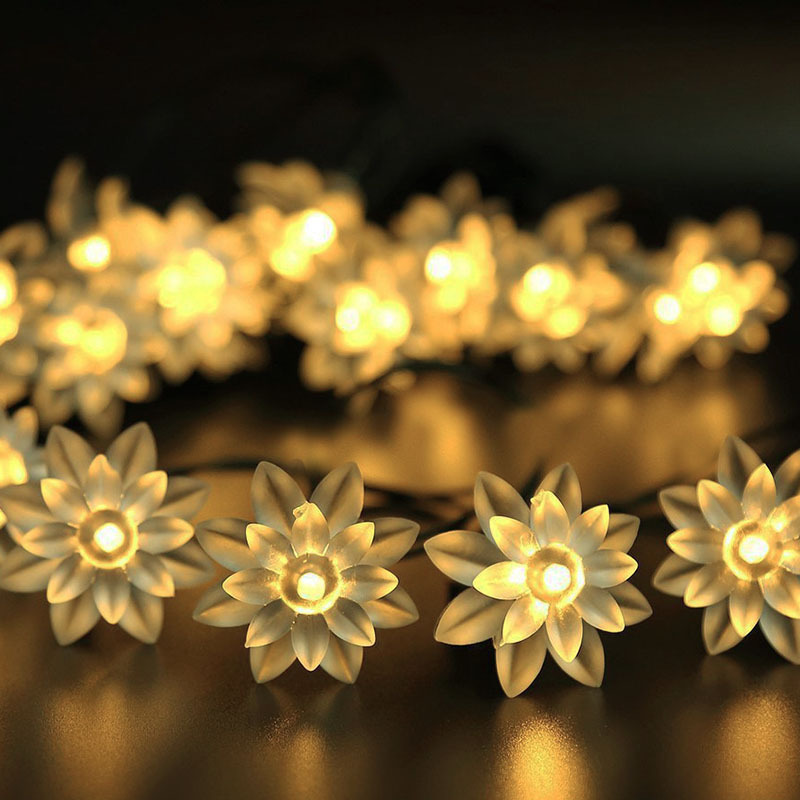 Birthday Romantic Flower Plastic Party String Lights display picture 3