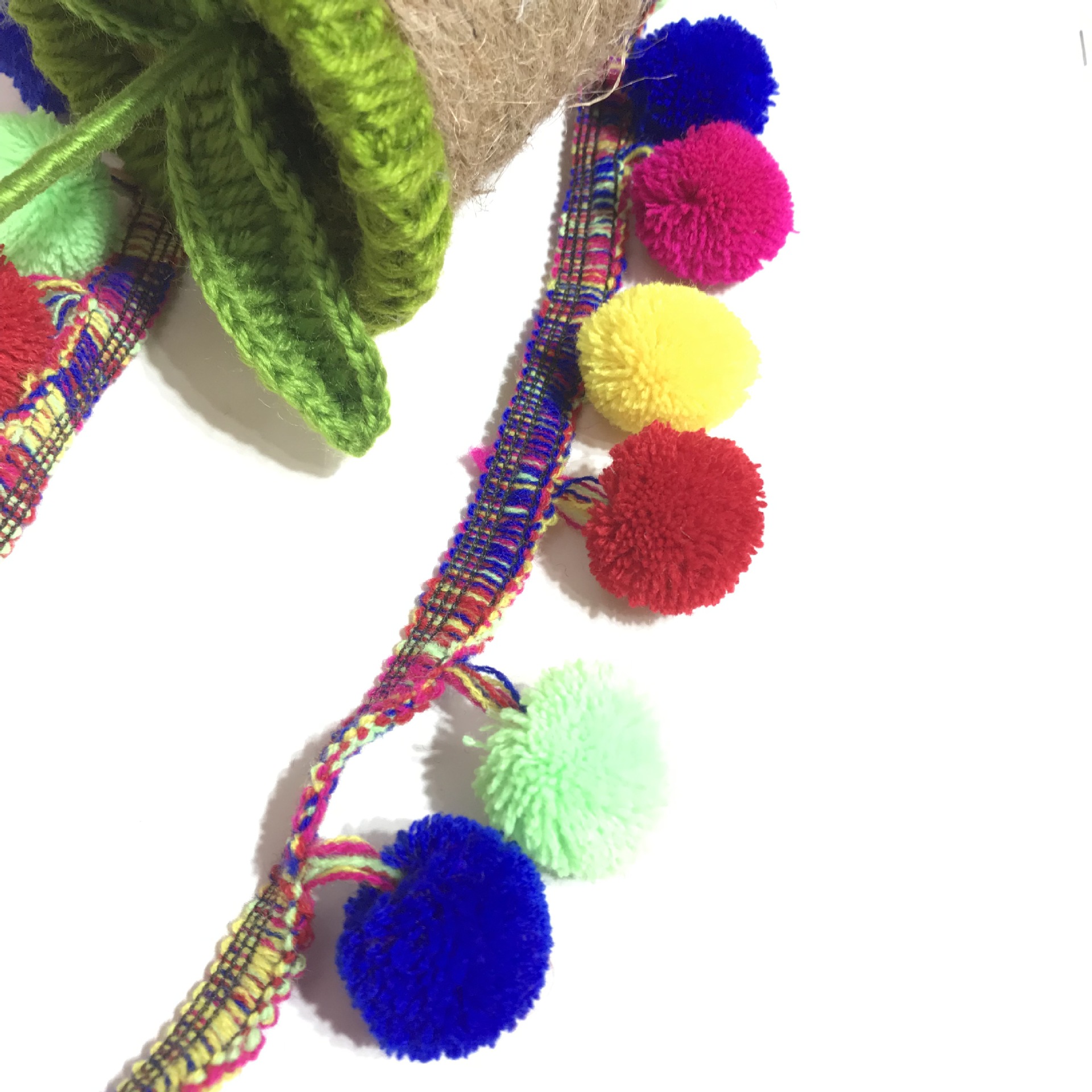 毛球花边 开司米毛球花边 高弹锦纶毛球花边服装辅料配饰花边