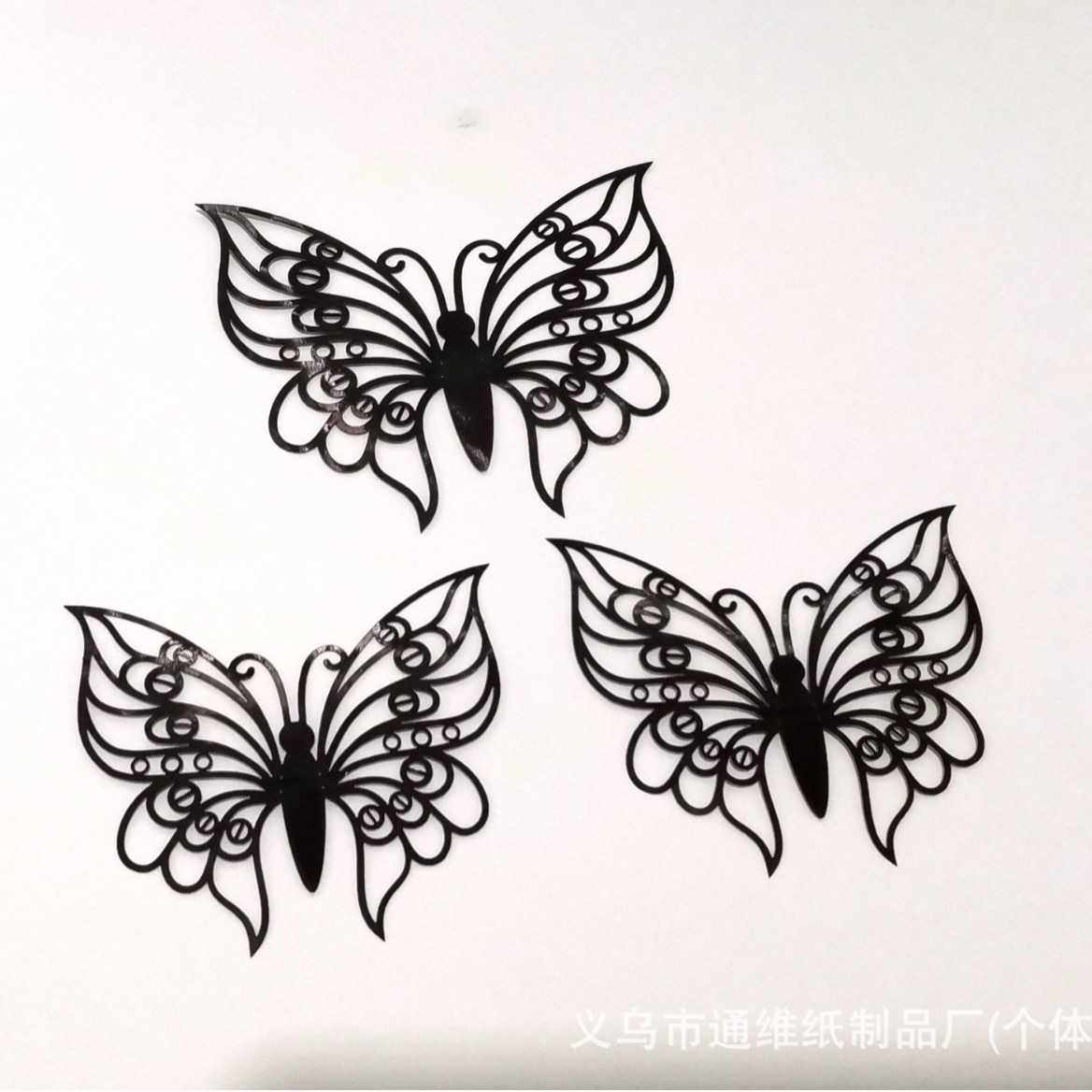 12 pegatinas doradas de mariposas huecas para pared, pegatinas de mariposas para decoración de paredes del hogar, pegatinas creativas de mariposas.