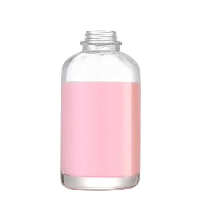 Cruzar la frontera de cristal blanco de vidrio 16oz botella de loción dispensador de jabón dispensador de café 500ml de jarabe botella de distribución al por mayor