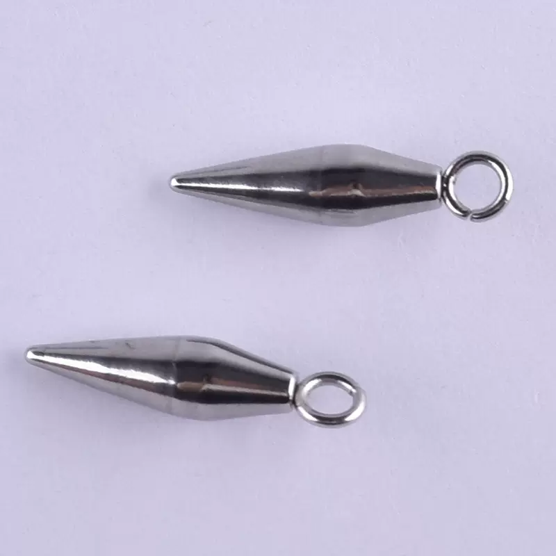 跨境热销韩版不锈钢圆锥形吊坠耳环项链锥形挂件DIY饰品配件批发